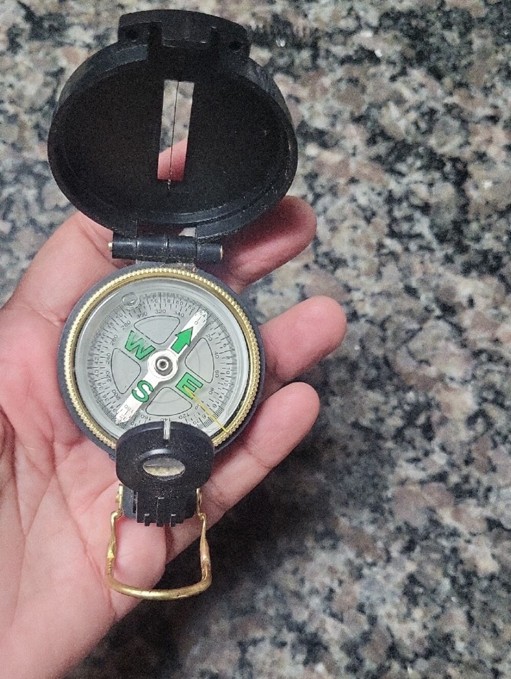 Engineer Black Directional Compass - Portable Wearable used works great vintage